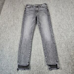 Black Orchid‎ Miranda Skinny Jeans Kissing in the Dark Grey Step Hem Size 27